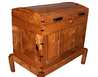 blanket chest made from mesquite wood