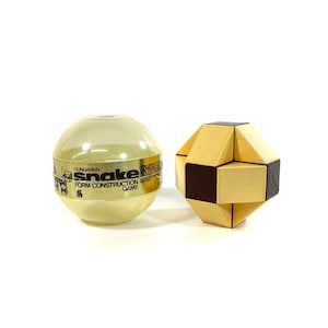Vintage Rubik&#39;s Hungarian Puzzle Snake - Twist - Form Construction Game - 3D Logic Game - Classic - Politoys - 1981