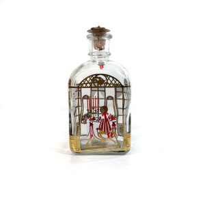 Holmegaard Christmas Bottle - Design Michael Bang - Liquor Bottle - Glass - Collector's Item - Denmark - 1989