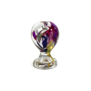 Vintage Sculptural Paperweight - Peter Kaspar - Glass Ball - Dichro Art - Crystal Ball - Dichroic Glass Art - 1990s
