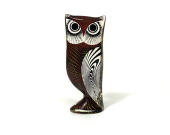 Abraham Palatnik - Owl - Bird - Small Figurine - Sculpture - Lucite Op Art - Acrylic - 1960 - 1970