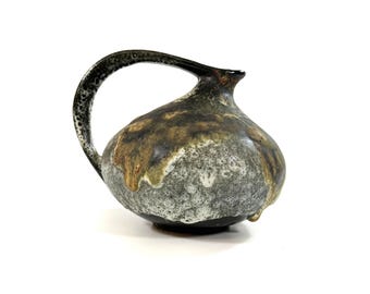 Ruscha Keramik のヴィンテージドイツ製ハンドル付き花瓶、モデル 313