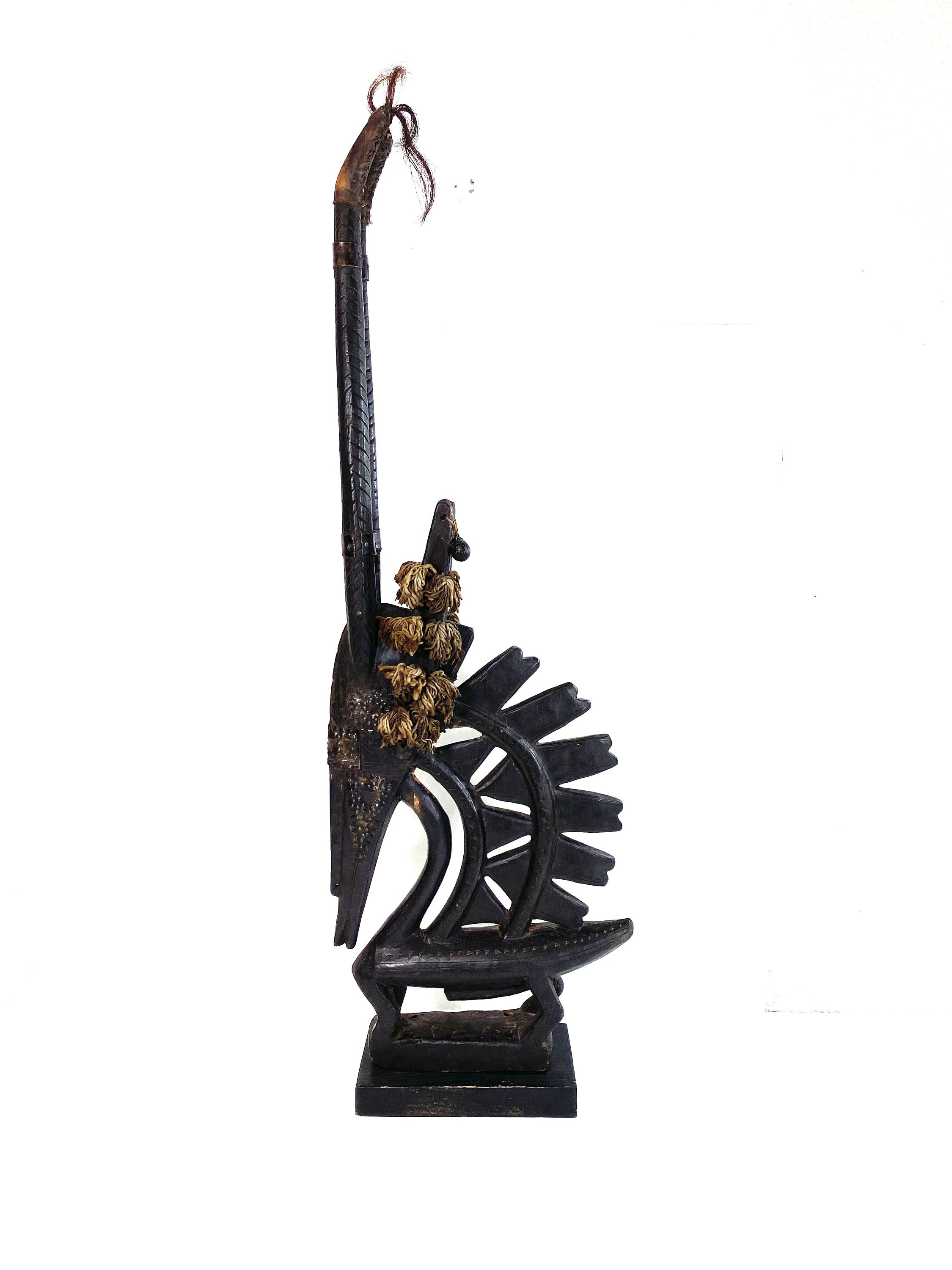 Vintage Chi Wara Statue - African Male Wooden Figure - Mali