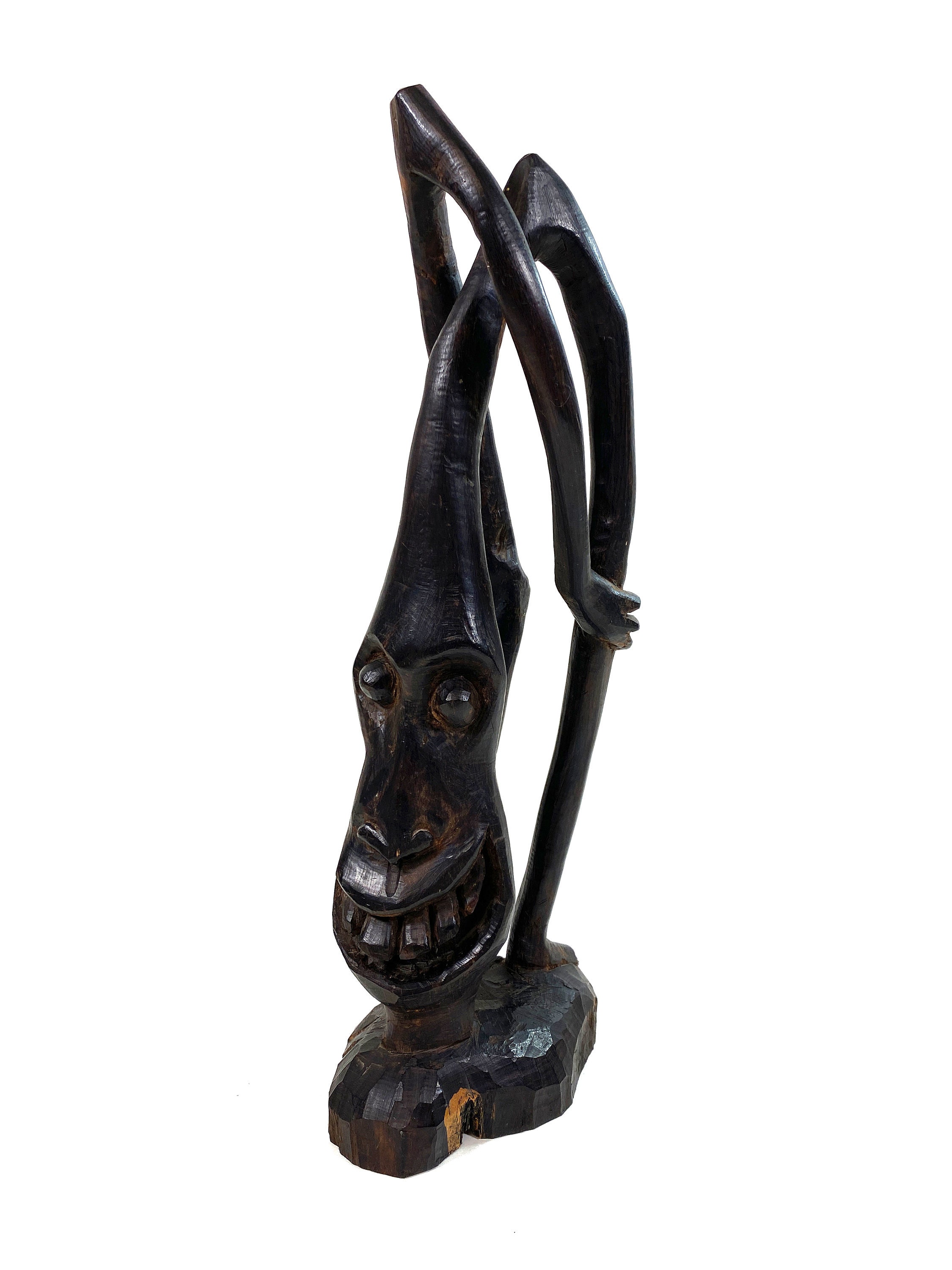 Vintage African Wooden Figure in Hardwood Makonde Sculpture Etsy