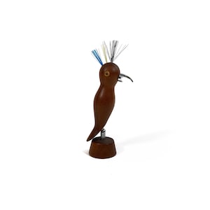 Vintage Teak Corkscrew and Bottle Opener - Bird - Miniatures - Figurines - Beer Opener - Collectible - Denmark - 1950-70s