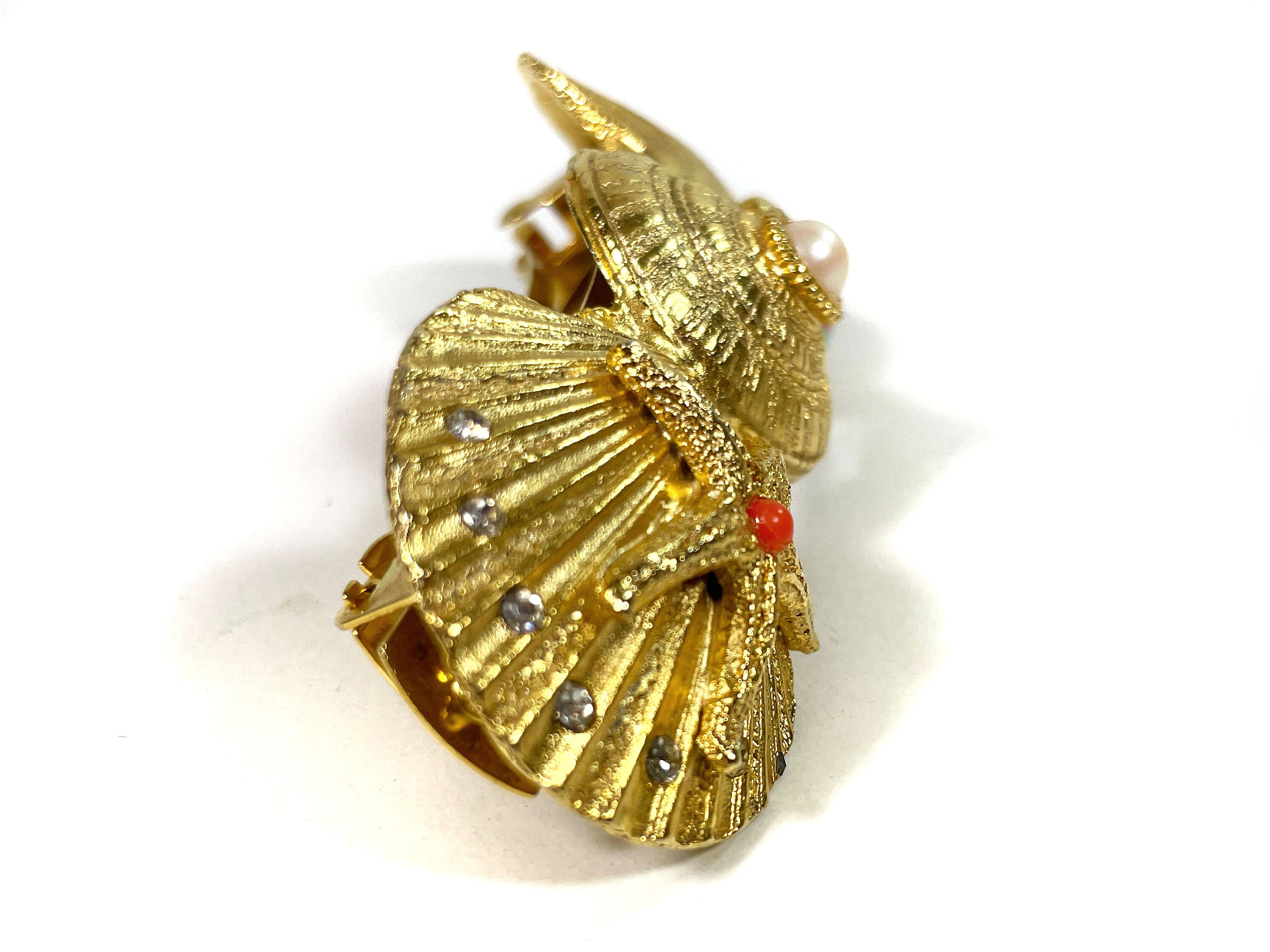 Vintage Gerard Yosca Hair Clip Vintage Gerard Yosca Shell Hair Clip - Gold Tone - Faux  main image 2