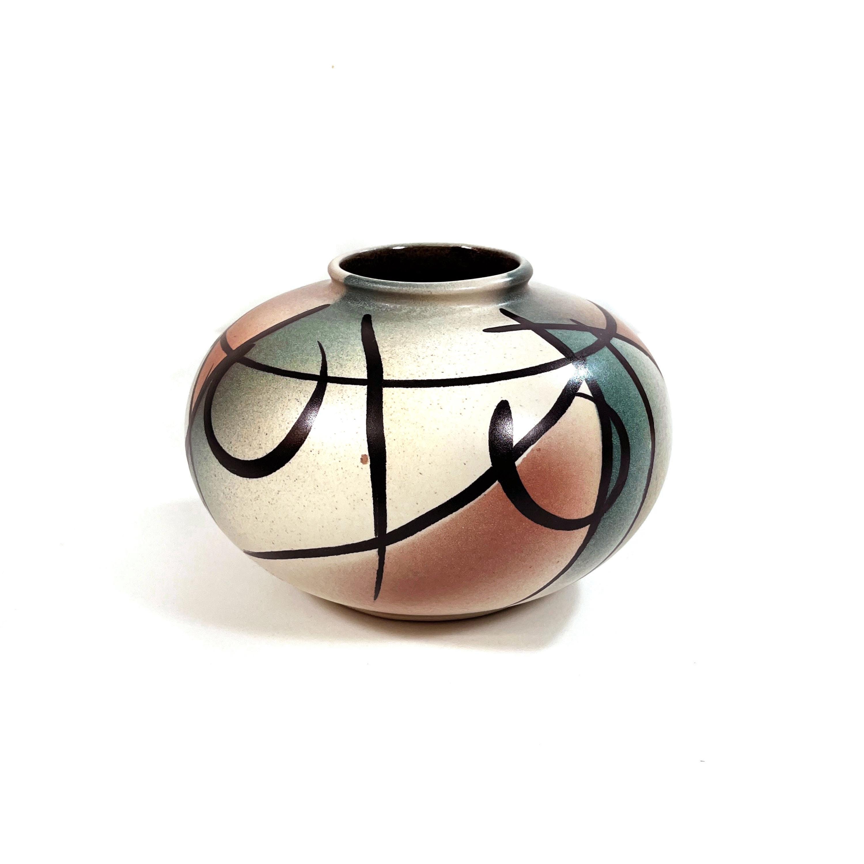 Bay のヴィンテージ セラミック花瓶 - 小さな花瓶 - グラフィック