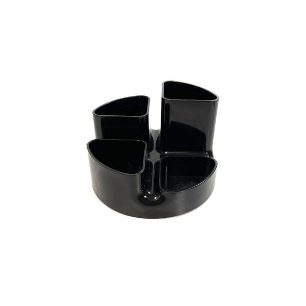 Vintage pen holder by Arlac - Circle-Butler - Desk Organizer - Black - Germany - 1970-80