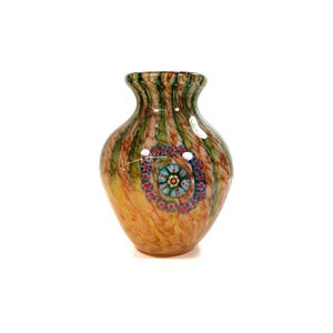 Vintage Millefiori Murano glass vase - Murano vase, flower vase handmade - Venice - Italy - 1970-80s