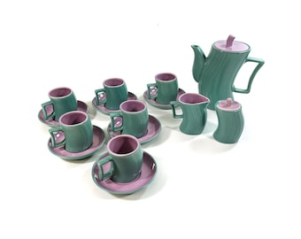 Vintage ceramic set by A.R.M. - Design Cacao by Massimo Iosa Ghini for Naj Oleari, 9 set pieces - 19 individual pieces - tableware 1980s