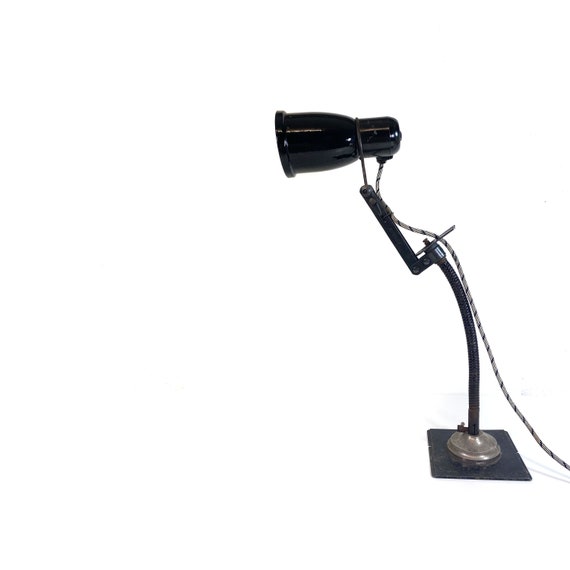 Heavy Fabrilux Bauhaus Desk Lamp Black Articulated Arm Lamp 