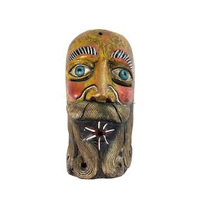 Mid Century Conquistador Dance Mask from Central America - Guatemala - Mexico - Carnival - Religious Ceremonies - Festivals - around 1950