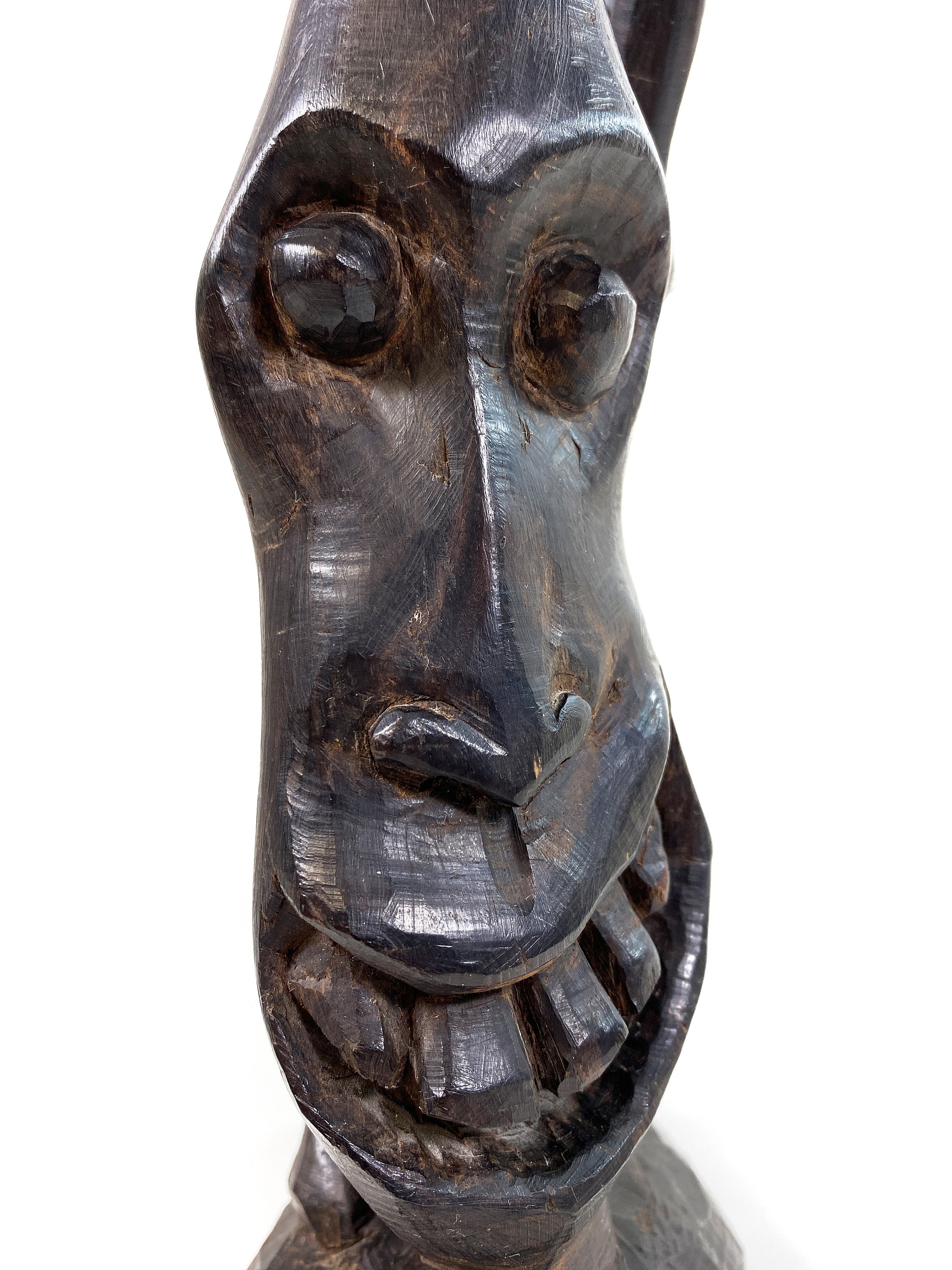 Vintage African Wooden Figure in Hardwood Makonde Sculpture Etsy