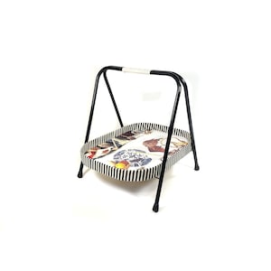 Vintage dienblad met keukenmotief - Rockabilly - Serveerschaal - Keukenaccessoires - Decoratie - Geplastificeerd - jaren 1950-70
