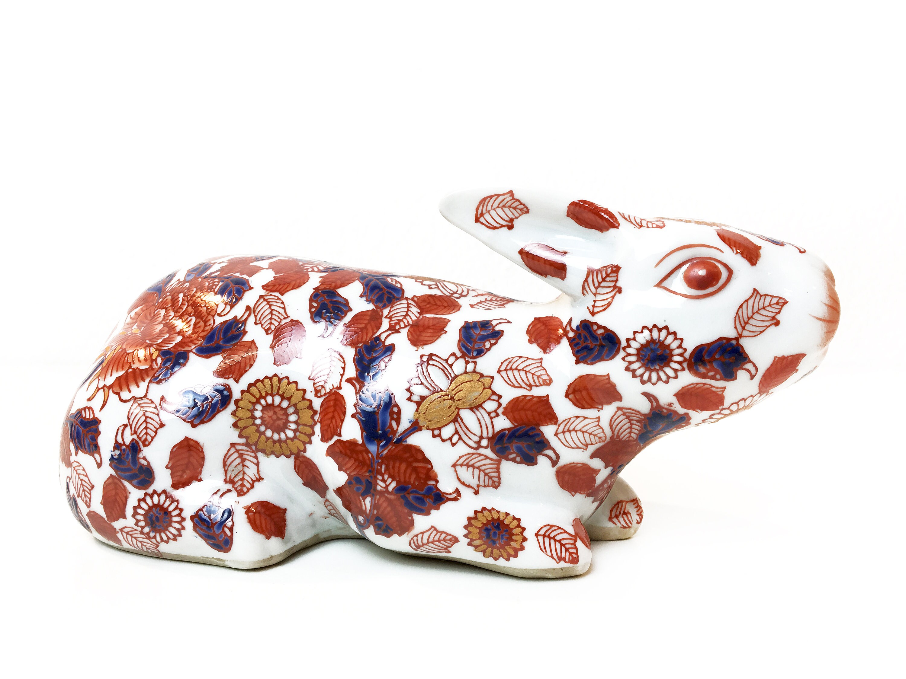 時代磁器　うさぎ　兎 中国ヴィンテージ磁器ウサギ - 伊万里スタイル日本 - ファミーユ