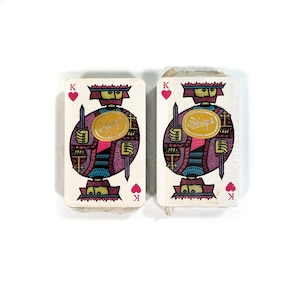 Mid Century Stig Lindberg „Comedia“ Spielkarten - J.O ÖBERG - Eskilstuna Schweden - 2 x 54 Karten - 50-60er