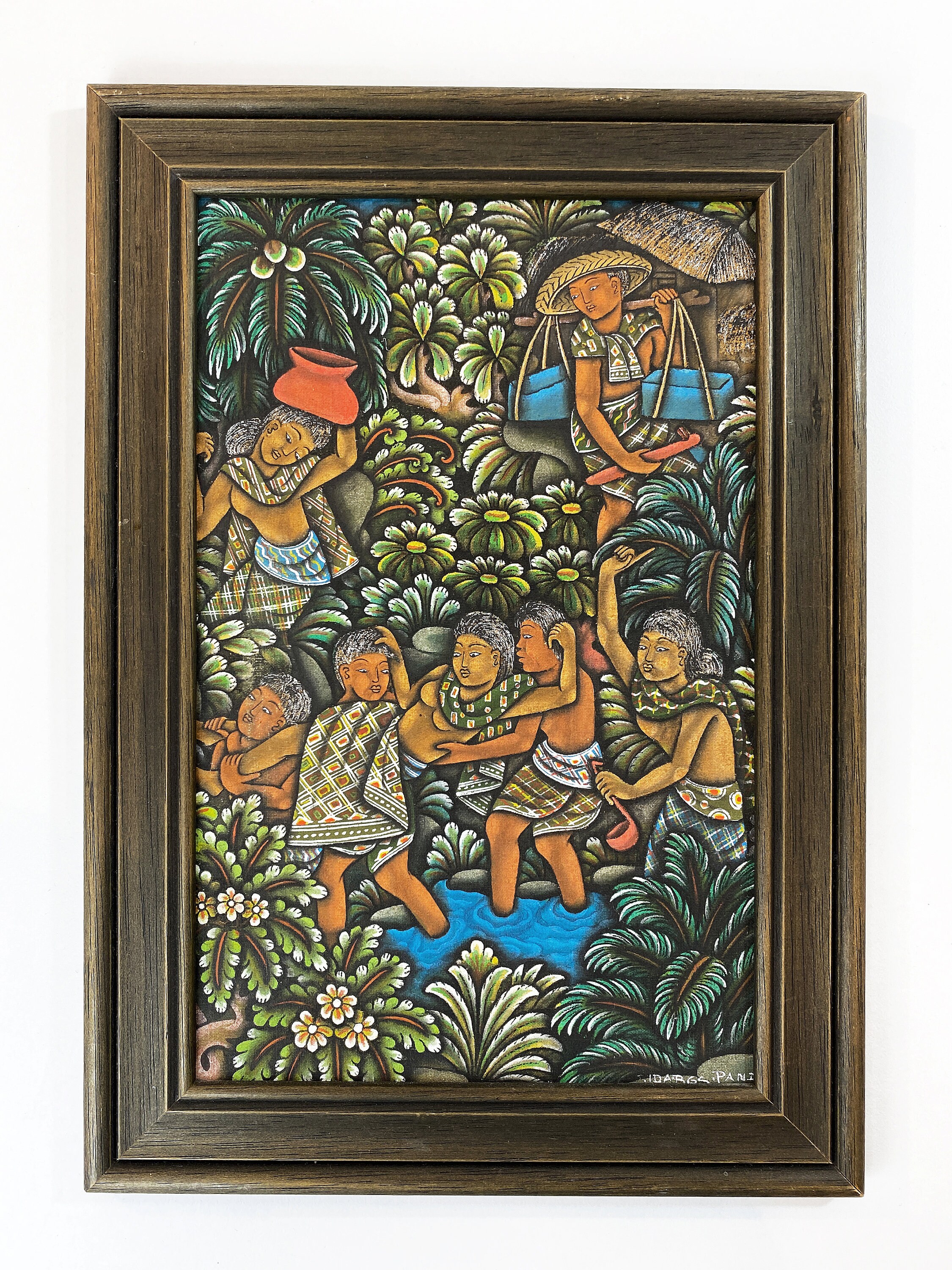Ida Bagus Ketut Panda によるヴィンテージ ウブド絵画 - 紙に