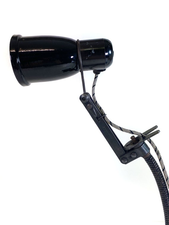 Heavy Fabrilux Bauhaus Desk Lamp Black Articulated Arm Lamp 