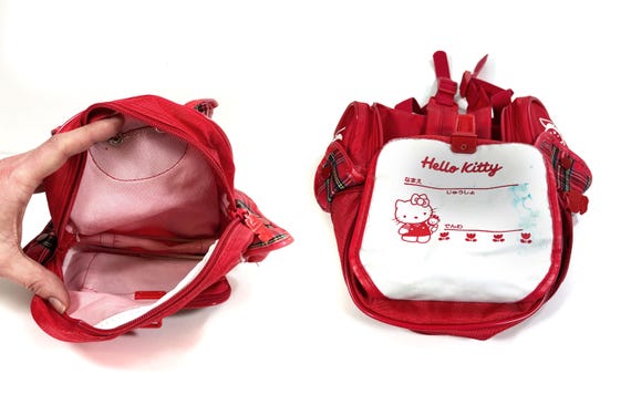 Vintage Sanrio Hello Kitty Rucksack Für Kinder in Rot - Kleiner