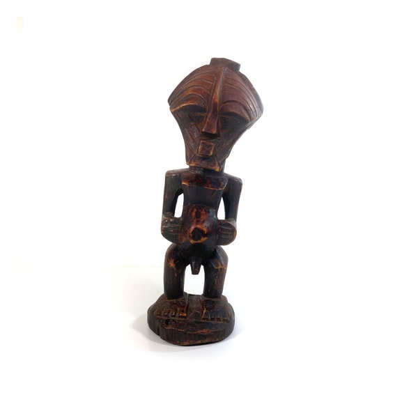 Große afrikanische Vintage Songye Figur - Original Kongo Tribe - Kraft-Figur - Doppelkopf - Volkskunst - Afrikanische Volkskunst - 1960-80er