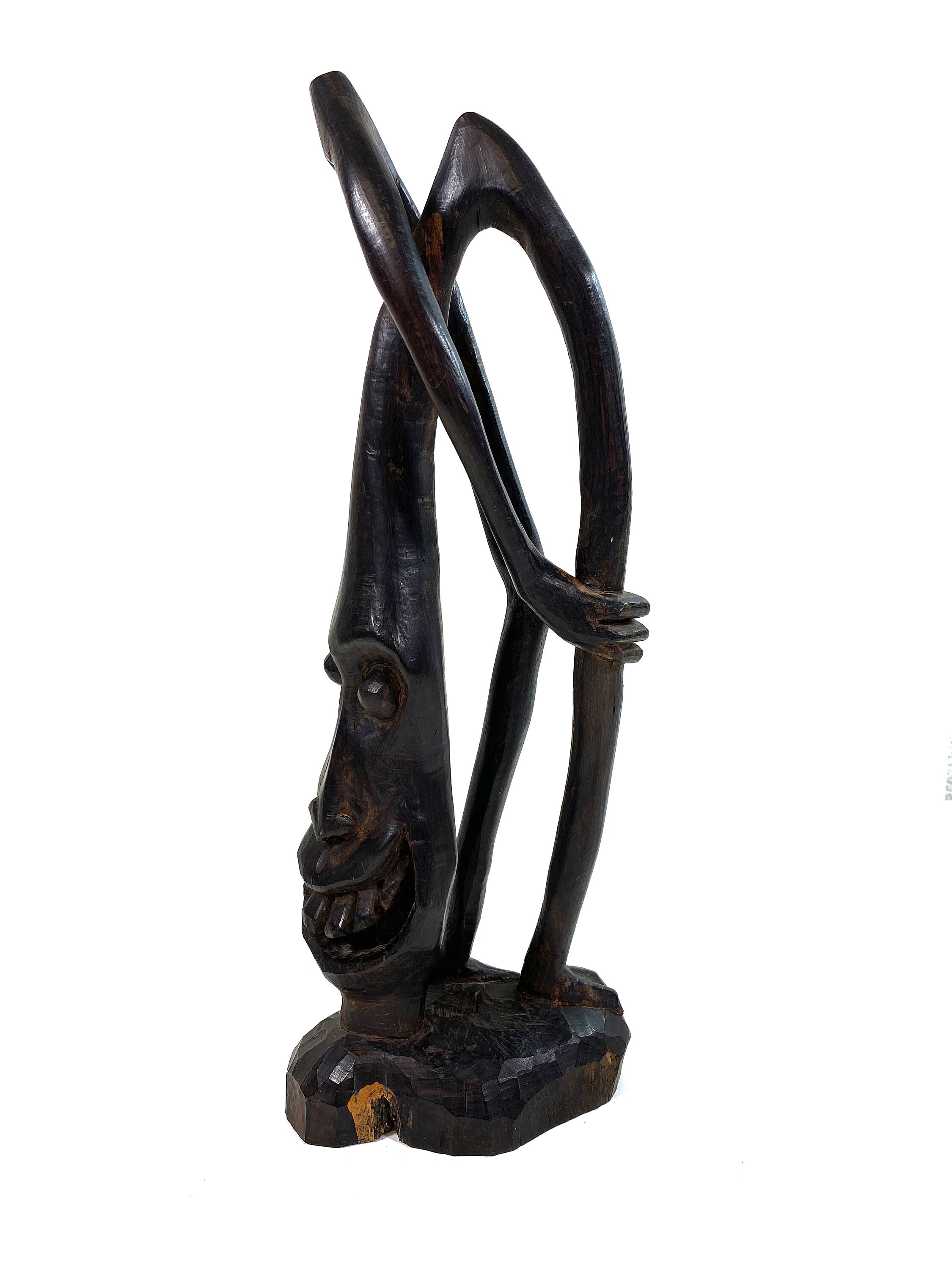 Vintage African Wooden Figure in Hardwood Makonde Sculpture Etsy