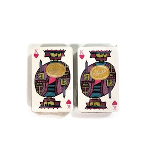 Mid Century Stig Lindberg „Comedia“ Spielkarten - J.O ÖBERG - Eskilstuna Schweden - 2 x 54 Karten - 1950-60er