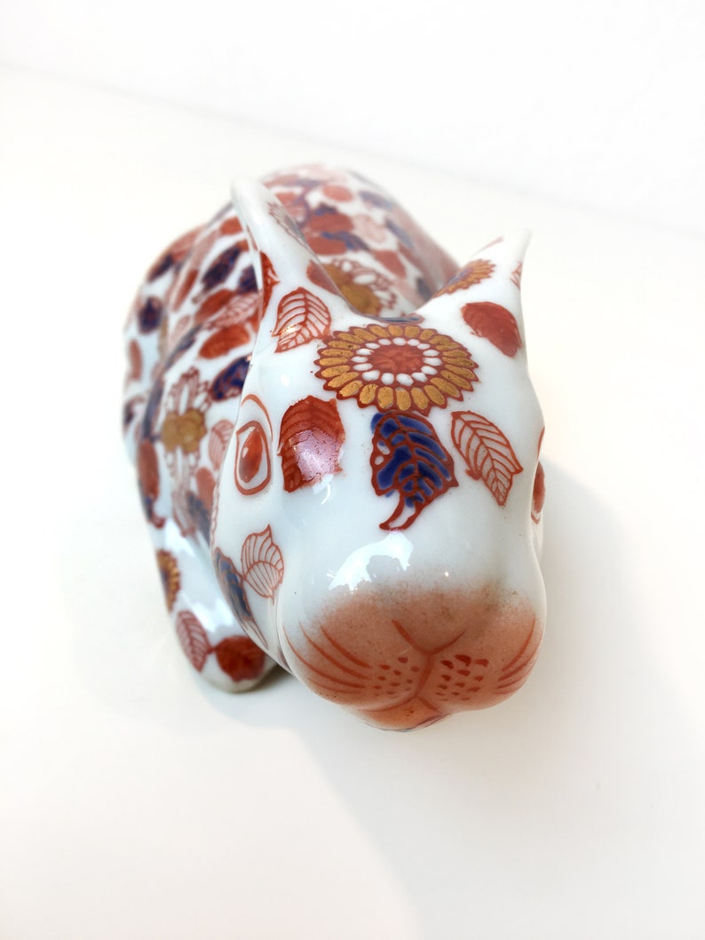 Porcelain Chinese Pattern Rabbit Chinese Vintage Porcelain Hare - Rabbit - Imari Style Japan - Famille ...