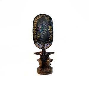 Vintage African Fertility Figure - Senegal - Akua&#39;ba Style - African Tribal Art - Sculpture - Wooden Figure - Handcraft - 1970-80s