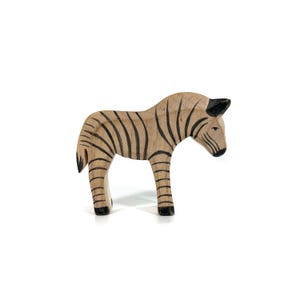 Vintage Ostheimer Figure - Zebra - Wooden Figure - Maple Wood - Children&#39;s Toys - Miniatures - Germany - Wild Animal Collection - 2005
