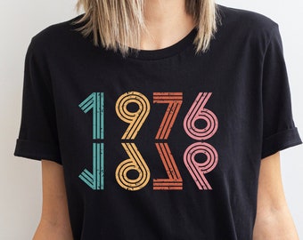 47th Birthday Shirt, Vintage T Shirt, Vintage 1976 Shirt, 47th Birthday Gift for Women, 47th Birthday, Retro Shirt, Vintage Shirts