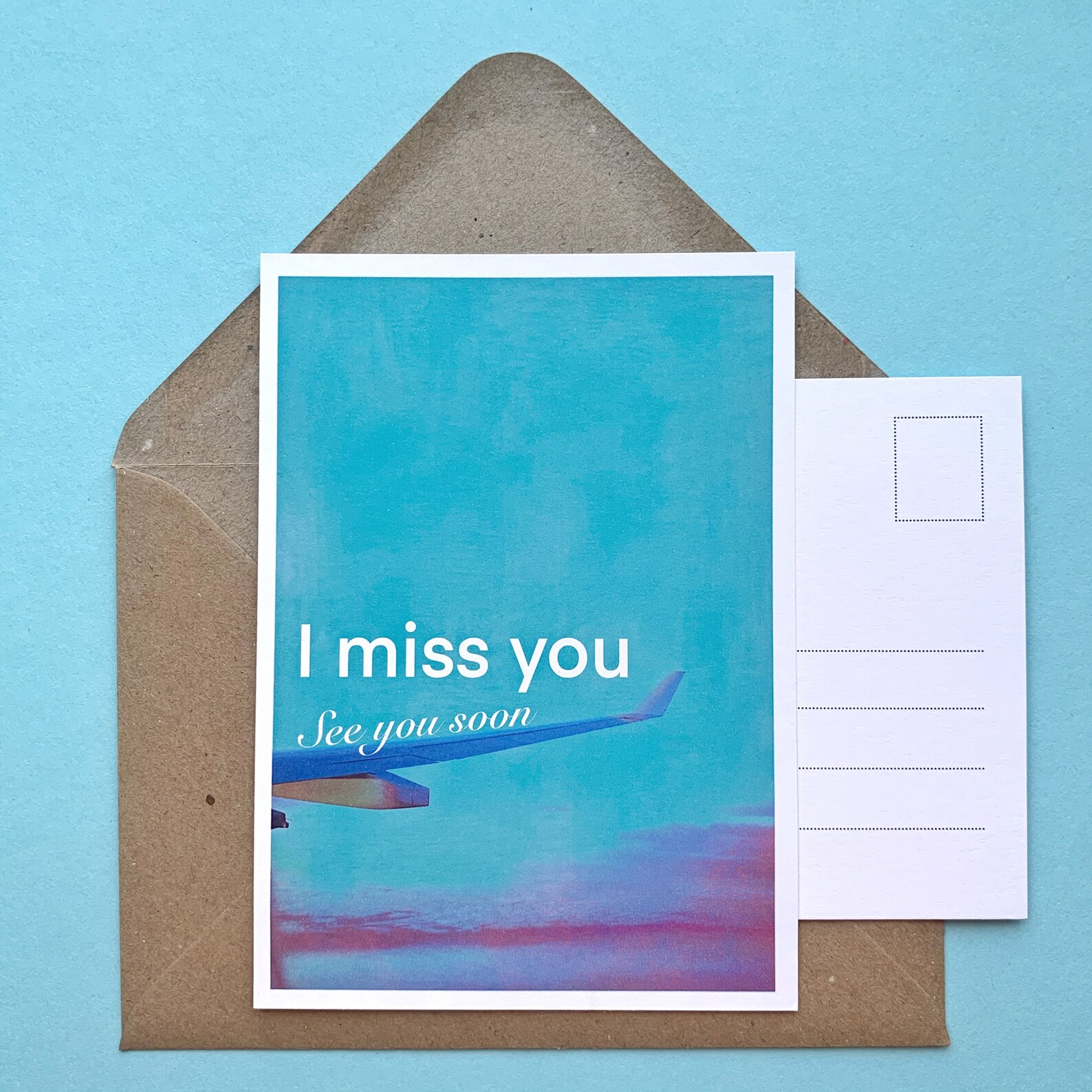 I Miss You Postcards See You Soon Postcard Travel Postcard Etsy