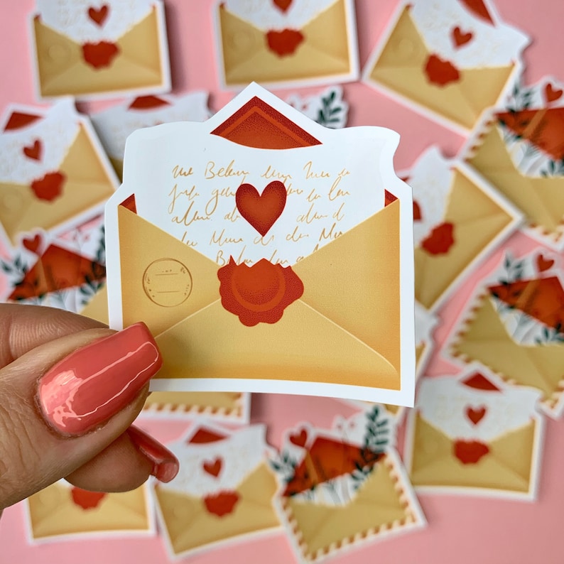 Love Letters Stickers Vintage Envelope Stickers Romantic Etsy