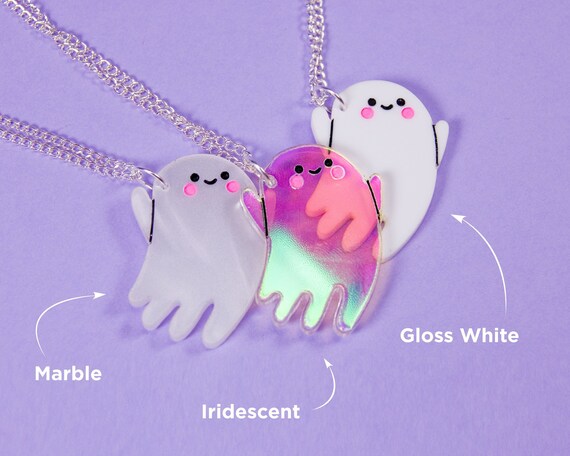 Ghost Necklace Halloween Jewellery Cute 