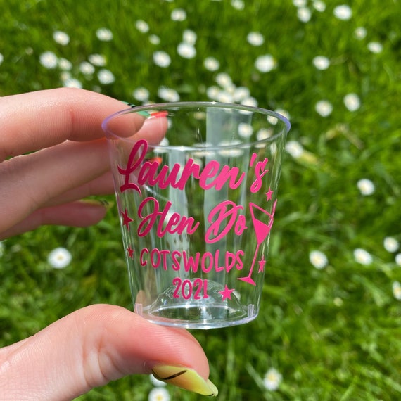 Personalised Hen Party Shot Glasses Hen Party Shot Glasses Personalised Shot Glasses Plastic Shot Glasses Personalised Party Favors