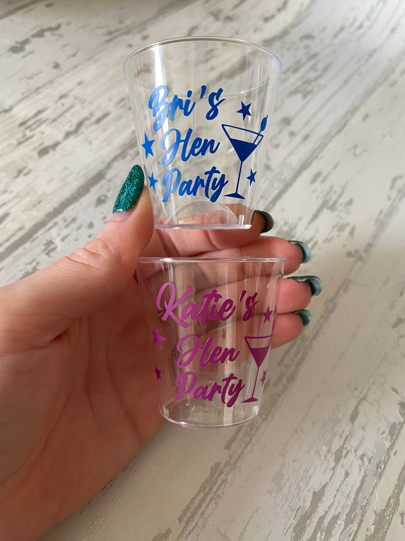 Personalised Hen Party Shot Glasses Hen Party Shot Glasses Etsy UK