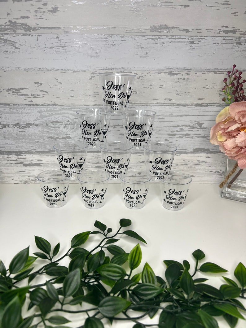 Personalised Hen Party Shot Glasses Hen Party Shot Glasses Etsy UK