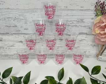 Personalized Hen Party Shot Glasses: Wedding Favor (Plastic)