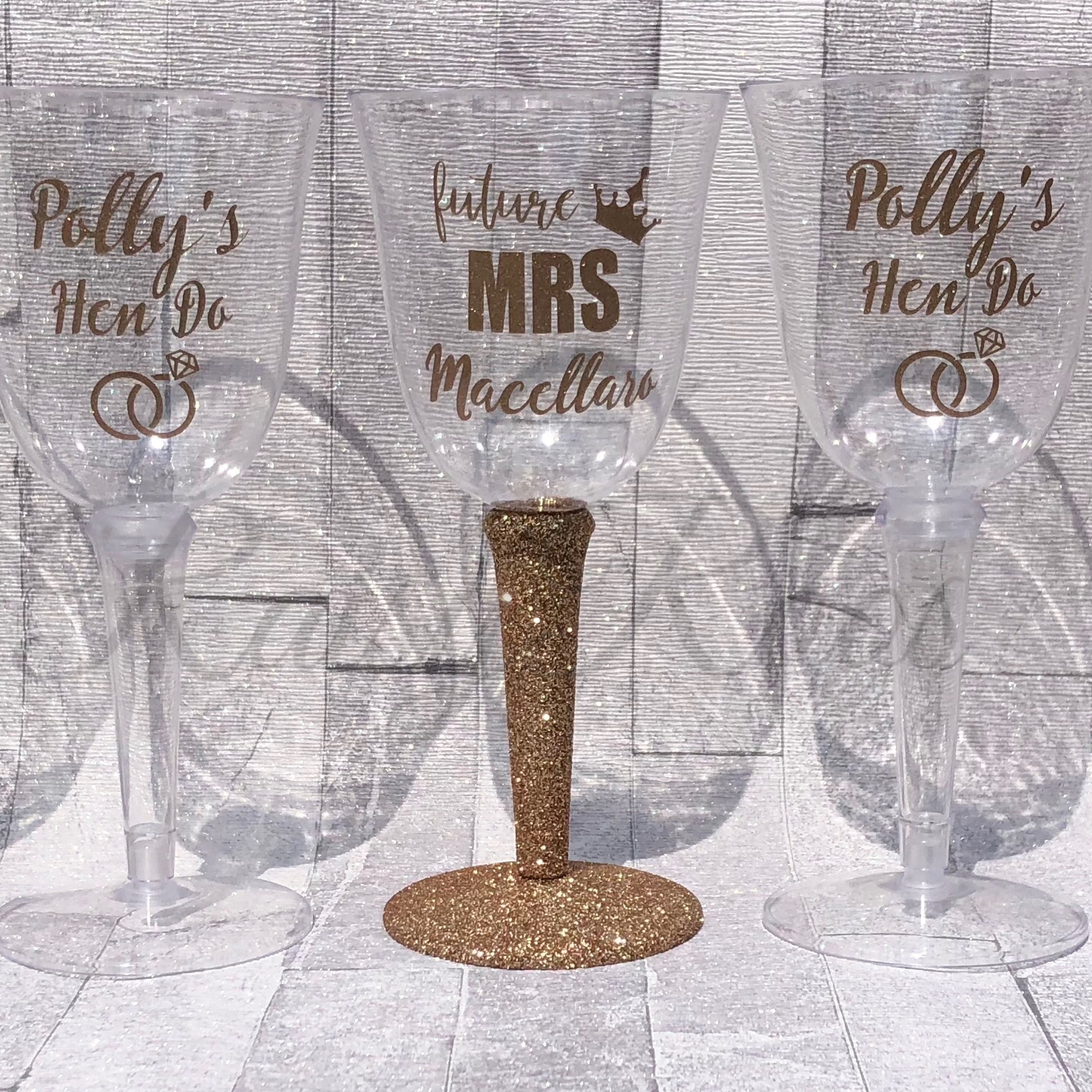 personalised hen party wine glasses hen party wine glasses Etsy