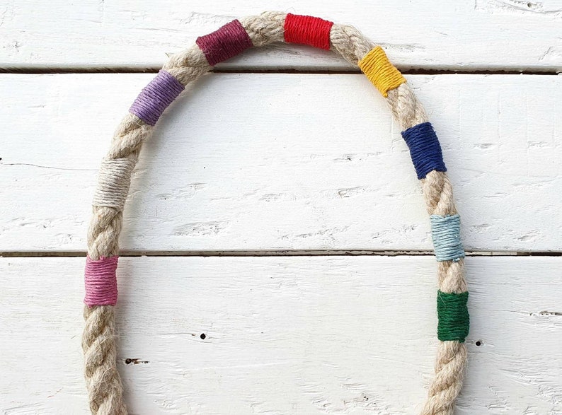 Handmade Dog Slip Lead Natural Hemp Rope With Brass Ring Etsy UK