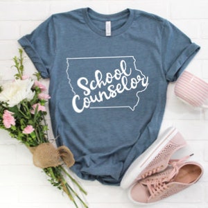 School Counselor State Shirt / Teacher Shirts / Counselor Gift / Counselor Shirts