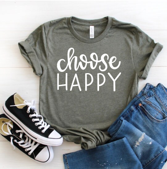 Choose Happy Shirt / Motivational Shirt / Counselor Shirt / | Etsy