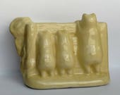 Yellow cat planter