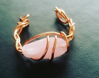 Pink corded ring