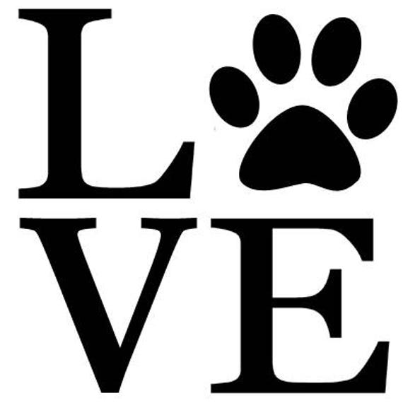 Download Love Paw Print Vinyl Decal Sticker Window JDM Gift Family ...