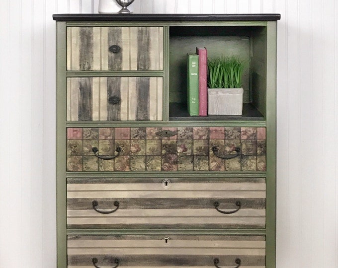 Vintage Gentleman's Chest. Farmhouse Dresser French Country