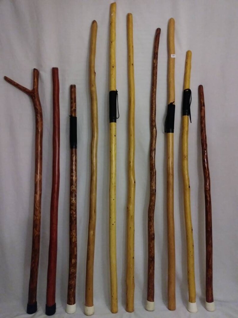 New England Hardwood Survival Walking Stick STAFF Trekking Etsy