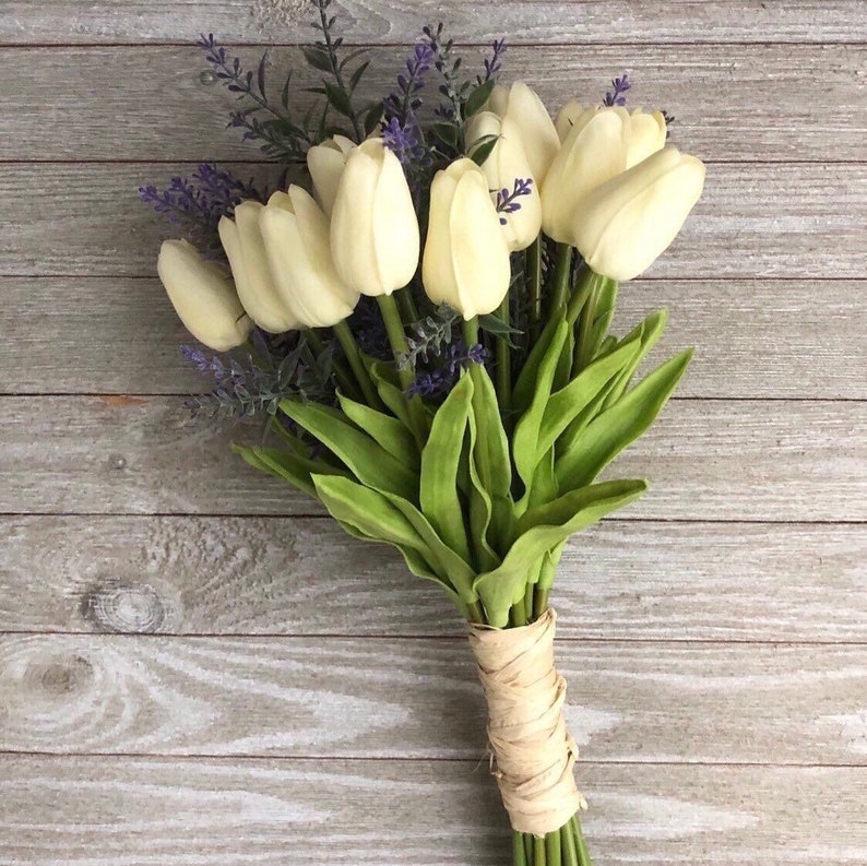 wedding dress bouquet purple simple bouquet ivory bouquet Rustic tulip and lavendar Bouquet wildflower bouquet bridesmaid bouquet
