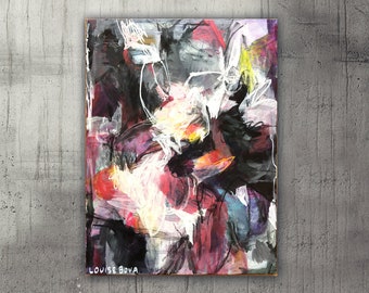 Original Abstract Expressionist Painting: Modern Urban Wall Art