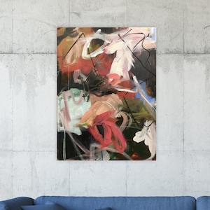 Abstract Landcape Art Modern Painting Original Wall Decor Contemporary Artwork Abstraction Expressionist Autumn