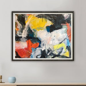 Original Abstract Expressionist Painting: Bold Modern Wall Art